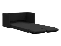 Sofá cama de suelo 2 en 1 tela negro 112x174x55 cm