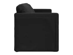 Sofá cama de suelo 2 en 1 tela negro 112x174x55 cm