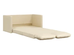 Sofá cama de suelo 2 en 1 tela crema 112x174x55 cm ES464805