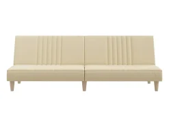 Sofá cama de tela color crema