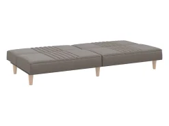Sofá cama de tela gris taupe