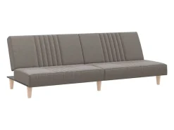Sofá cama de tela gris taupe