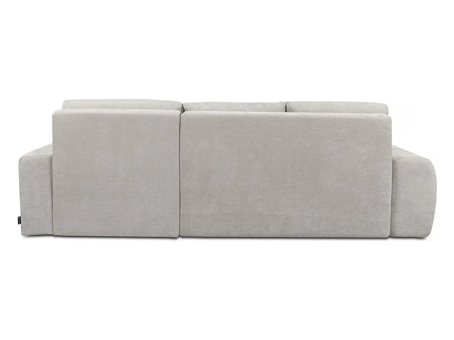 Sofá cama esquinero derecho en tejido chenilla "Verneuil" - 3 plazas - Beige