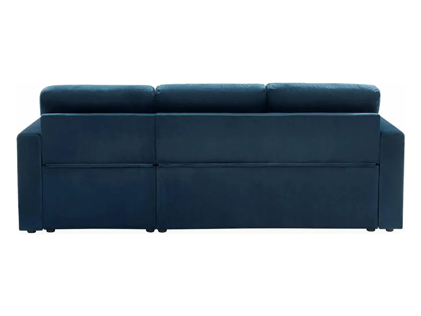 Sofá cama esquinero reversible de 3 plazas azul