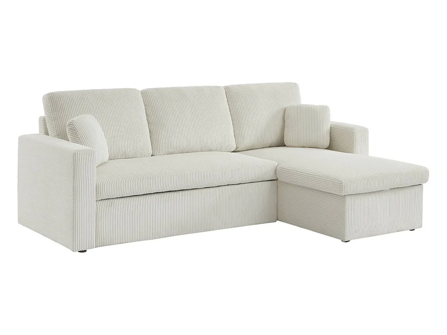 Sofá cama esquinero reversible 3 plazas crema