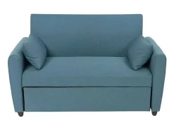 Sofá cama extraíble de 2 plazas diseño moderno en tejido PORTO RICO - Azul Marino