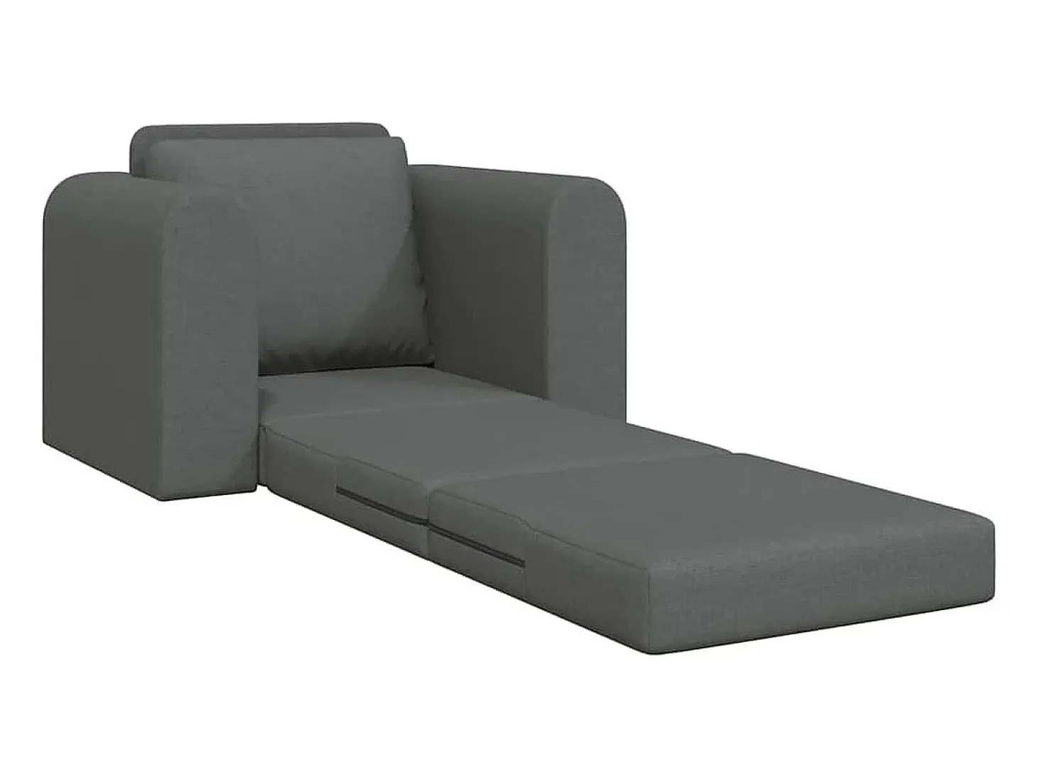 Sofá cama gris oscuro 98 x 71 x 83 cm tela