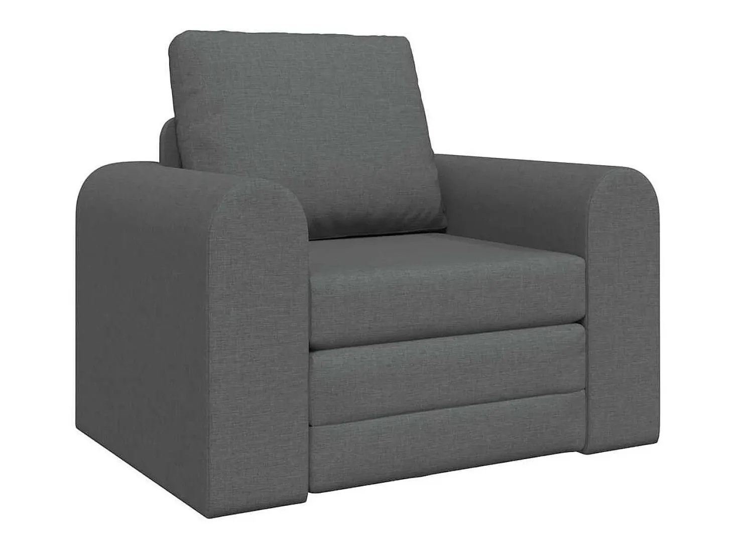 Sofá cama gris oscuro 98 x 71 x 83 cm tela