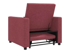 Sofá Cama Individual Rojo vino tinto 90x165x87 cm tela SHL5832