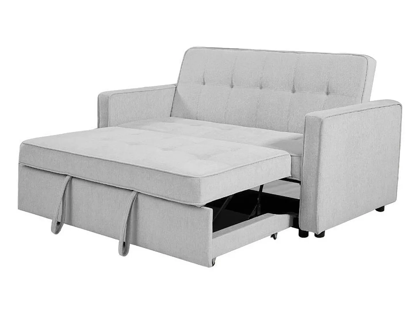 Sofá cama Izan Deluxe sistema clic clac gris 93x167x88 cm