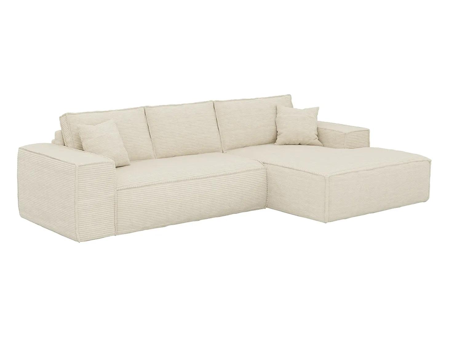 Sofá cama rinconera de apertura rápida terciopelo beige cama de 140cm ep14cm memoria forma AMELIA