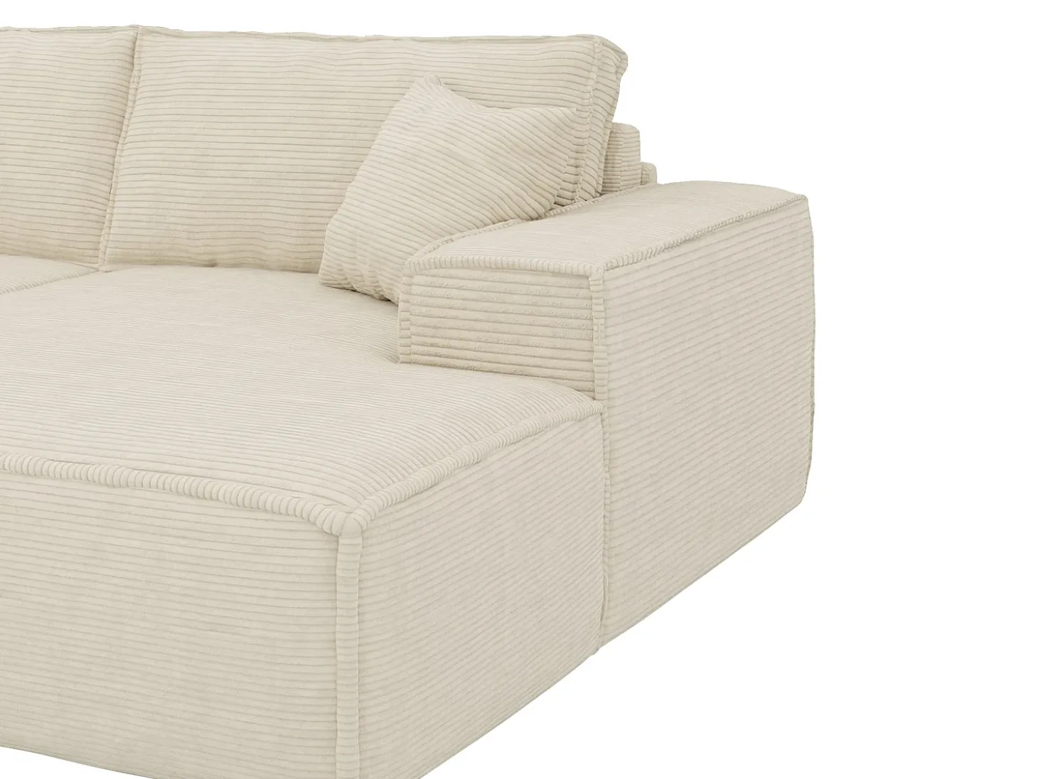 Sofá cama rinconera de apertura rápida terciopelo beige cama de 140cm ep14cm memoria forma AMELIA