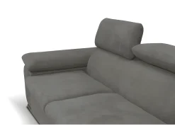 Sofá cama rinconera de tela ángulo drch. antracita FABIEN