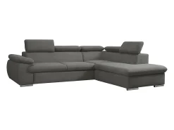 Sofá cama rinconera de tela ángulo drch. antracita FABIEN