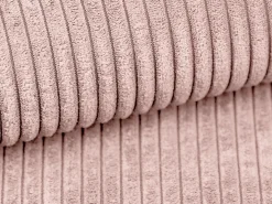 Sofá cama rinconera derecha de pana rosa empolvado AMELIA