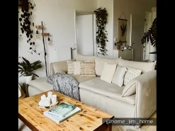 Sofá cama rinconera izquierda de pana beige -TEODORA de Pascal Morabito