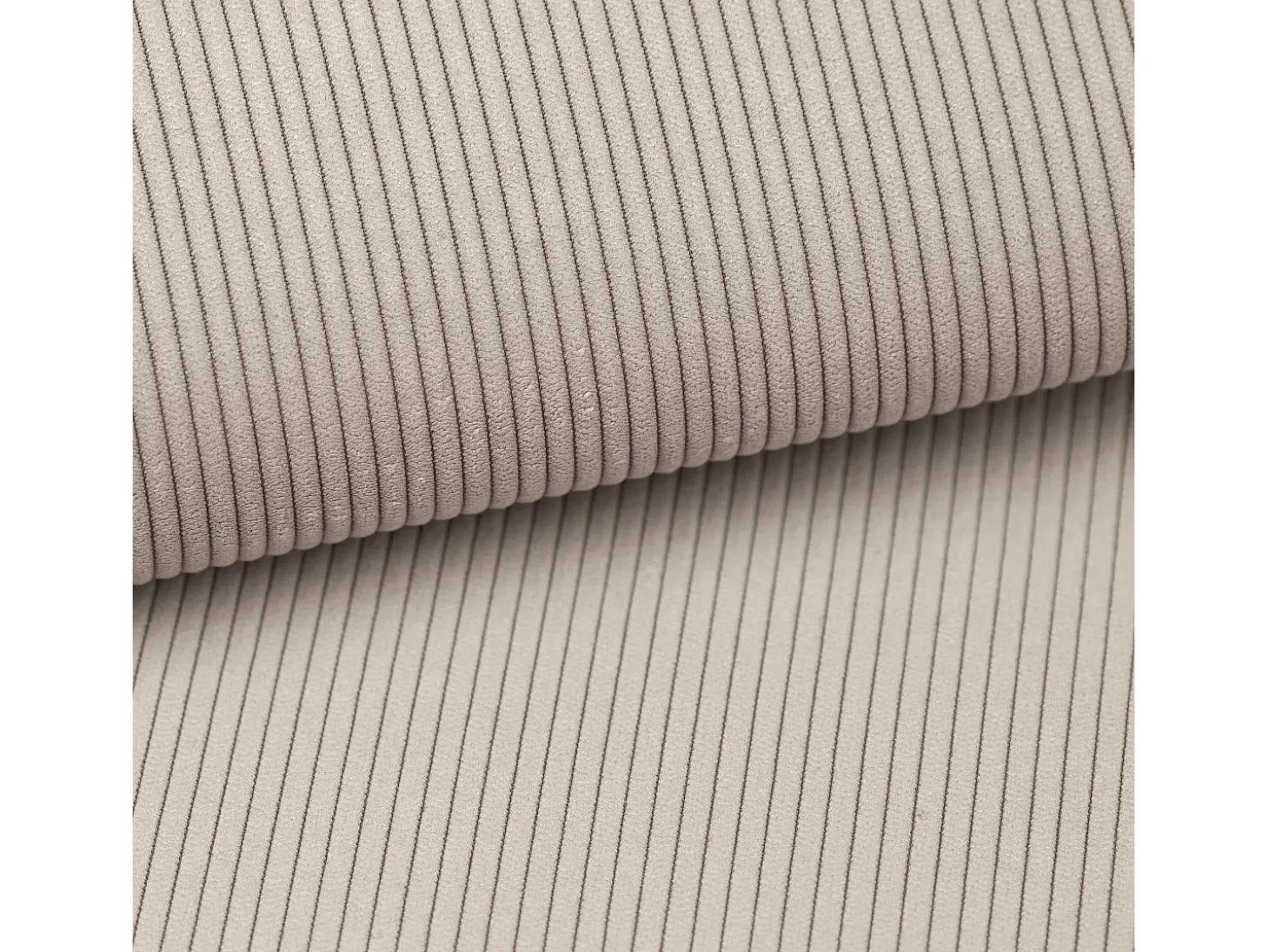 Sofá cama rinconera izquierda de pana beige -TEODORA de Pascal Morabito