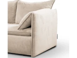 Sofá cama rinconera izquierda de pana beige -TEODORA de Pascal Morabito