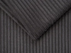 Sofá cama rinconera tipo italiano de pana gris antracita con Cama de 160 cm VIZIR