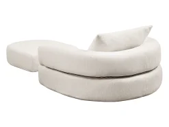 Sofá componible amplio resistente chenilla beige ideal para familia