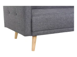 Sofá convertible 3 plazas diseño escandinavo gris oscuro ULLA