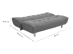 Sofá convertible diseño escandinavo verde agua YUMI
