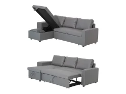 Sofá convertible TONY 3 plazas gris