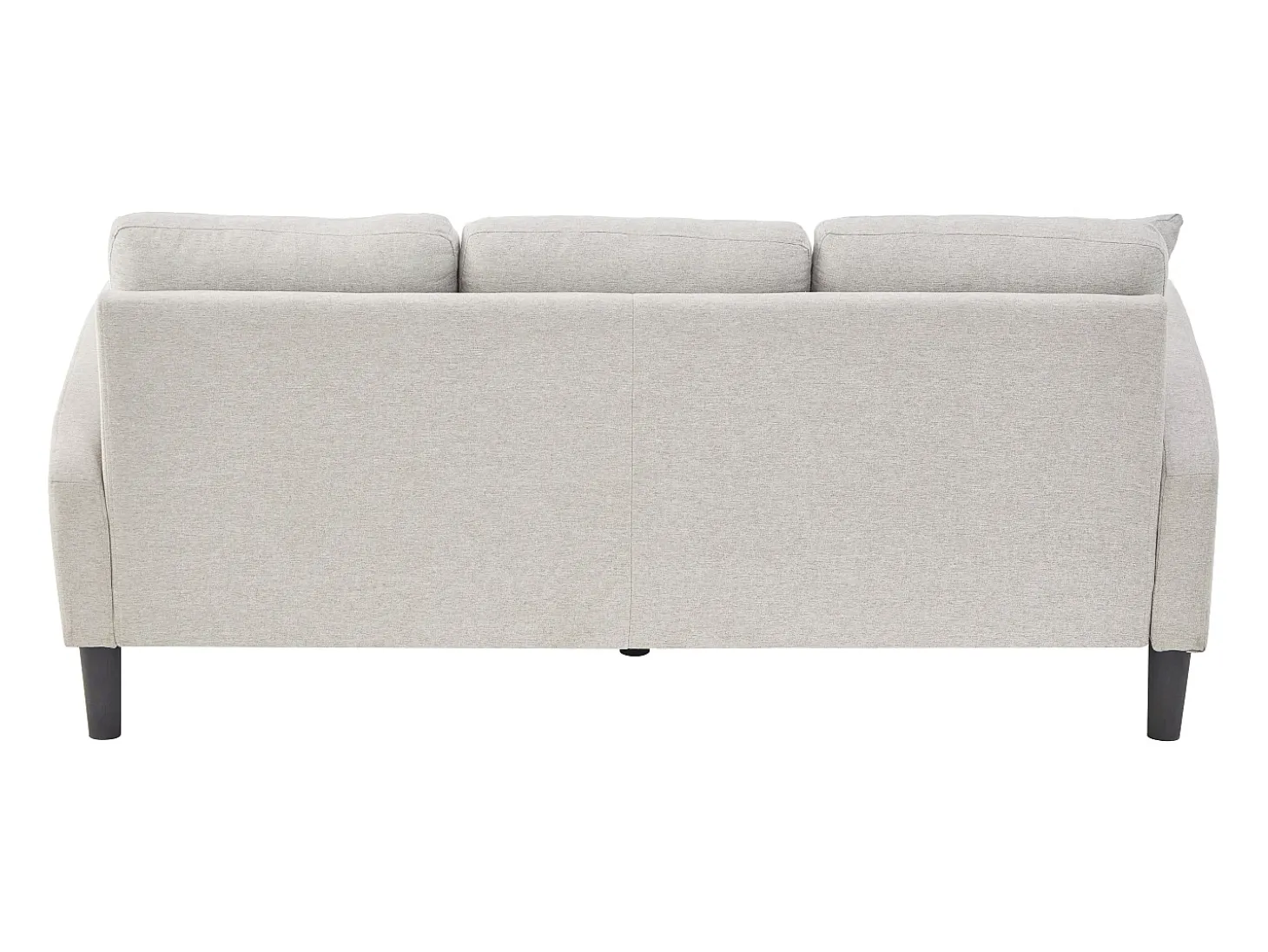Sofá de 3 plazas con chaise longue – Sofá esquinero con bolsillos laterales – Tejido de algodón y lino beige