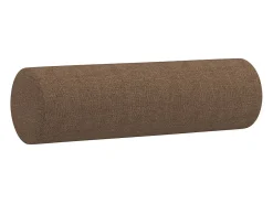Sofá de 3 plazas con cojines tela marrón 180 cm