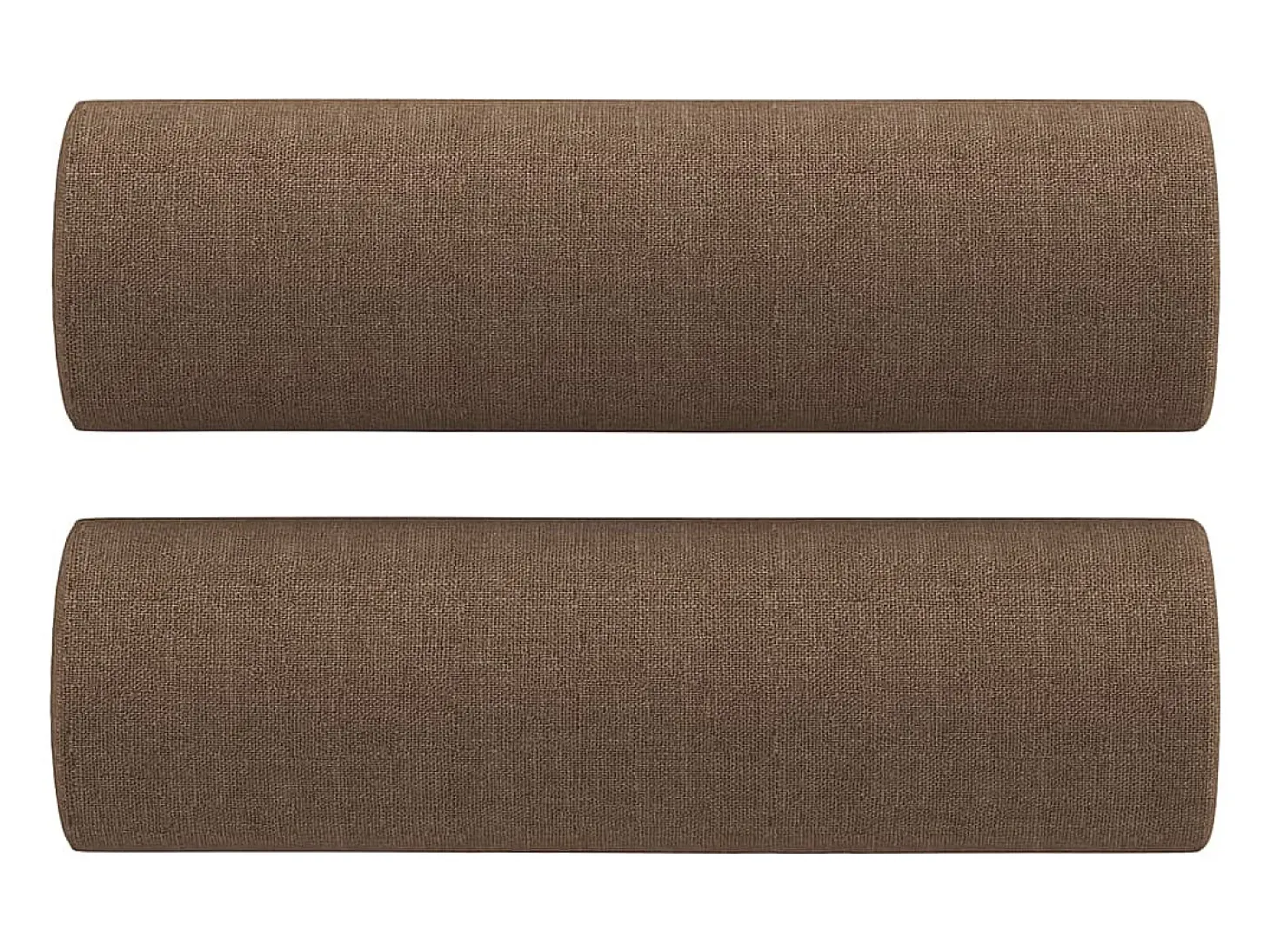 Sofá de 2 plazas con cojines tela marrón 120 cm