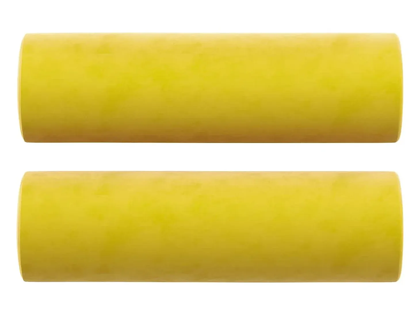Sofá de 2 plazas con cojines terciopelo amarillo 120 cm