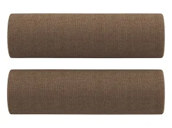 Sofá de 2 plazas con cojines tela marrón 120 cm ES64081