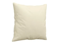 Sofá de 2 plazas con cojines cuero sintético color crema 140 cm