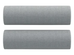 Sofá de 3 plazas con cojines tela gris claro 180 cm
