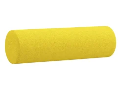 Sofá de 2 plazas con cojines tela amarillo claro 120 cm