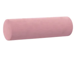 Sofá de 2 plazas con cojines terciopelo rosa 120 cm