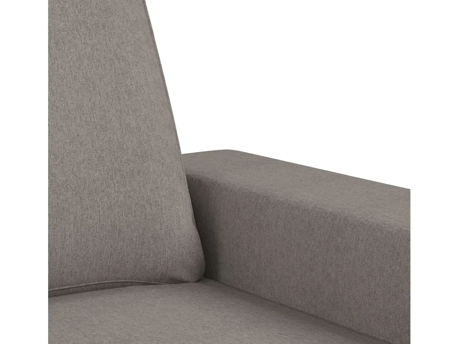 Sofá de 3 plazas con taburete de tela gris taupe 180 cm