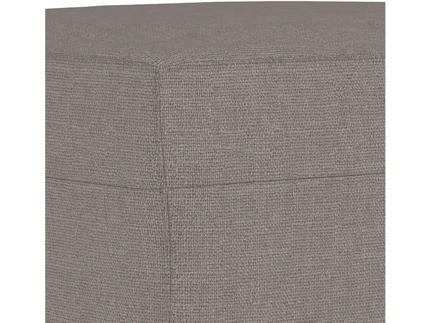 Sofá de 3 plazas con taburete de tela gris taupe 180 cm