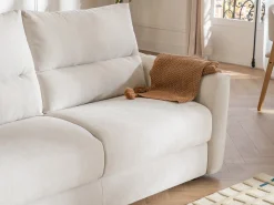 Sofá de 4 plazas convertible exprés tejido chenilla beige 16 cm DOVENA de Maison Céphy