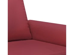Sofá de 2 plazas de cuero sintético rojo vino 120 cm