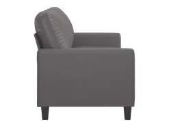 Sofá de 2 plazas de cuero sintético gris 140 cm