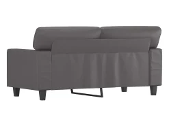 Sofá de 2 plazas de cuero sintético gris 120 cm
