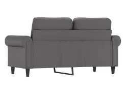 Sofá de 2 plazas de cuero sintético gris 120 cm