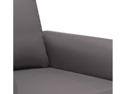 Sofá de 2 plazas de cuero sintético gris 120 cm