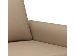 Sofá de 2 plazas de cuero sintético color capuchino 120 cm