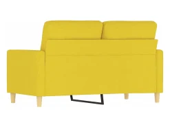 Sofá de 2 plazas de tela amarillo claro 120 cm