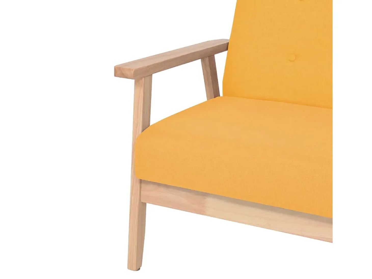 Sofá de 2 plazas de tela amarillo