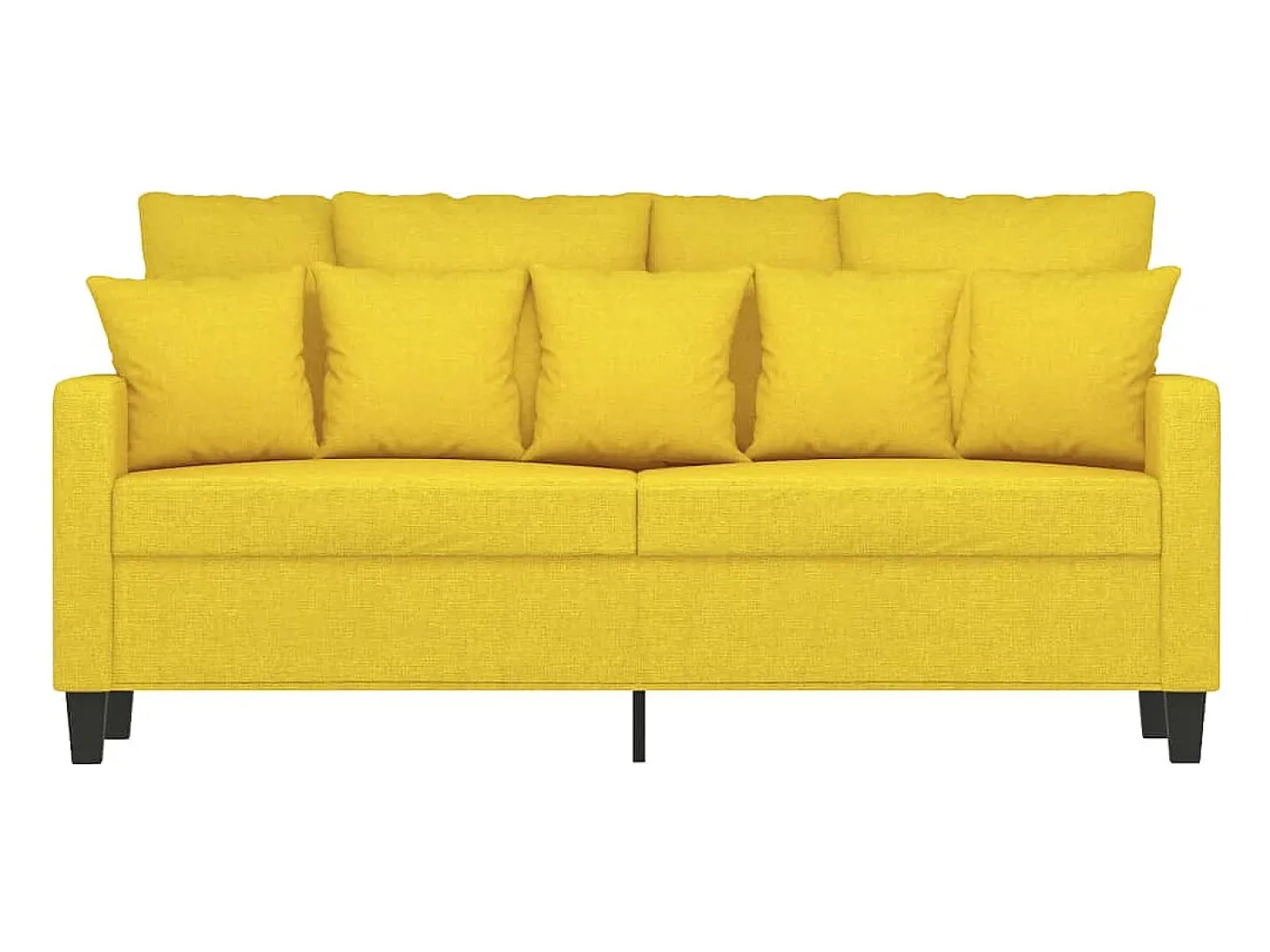 Sofá de 2 plazas de tela amarillo claro 140 cm