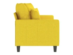 Sofá de 2 plazas de tela amarillo claro 140 cm