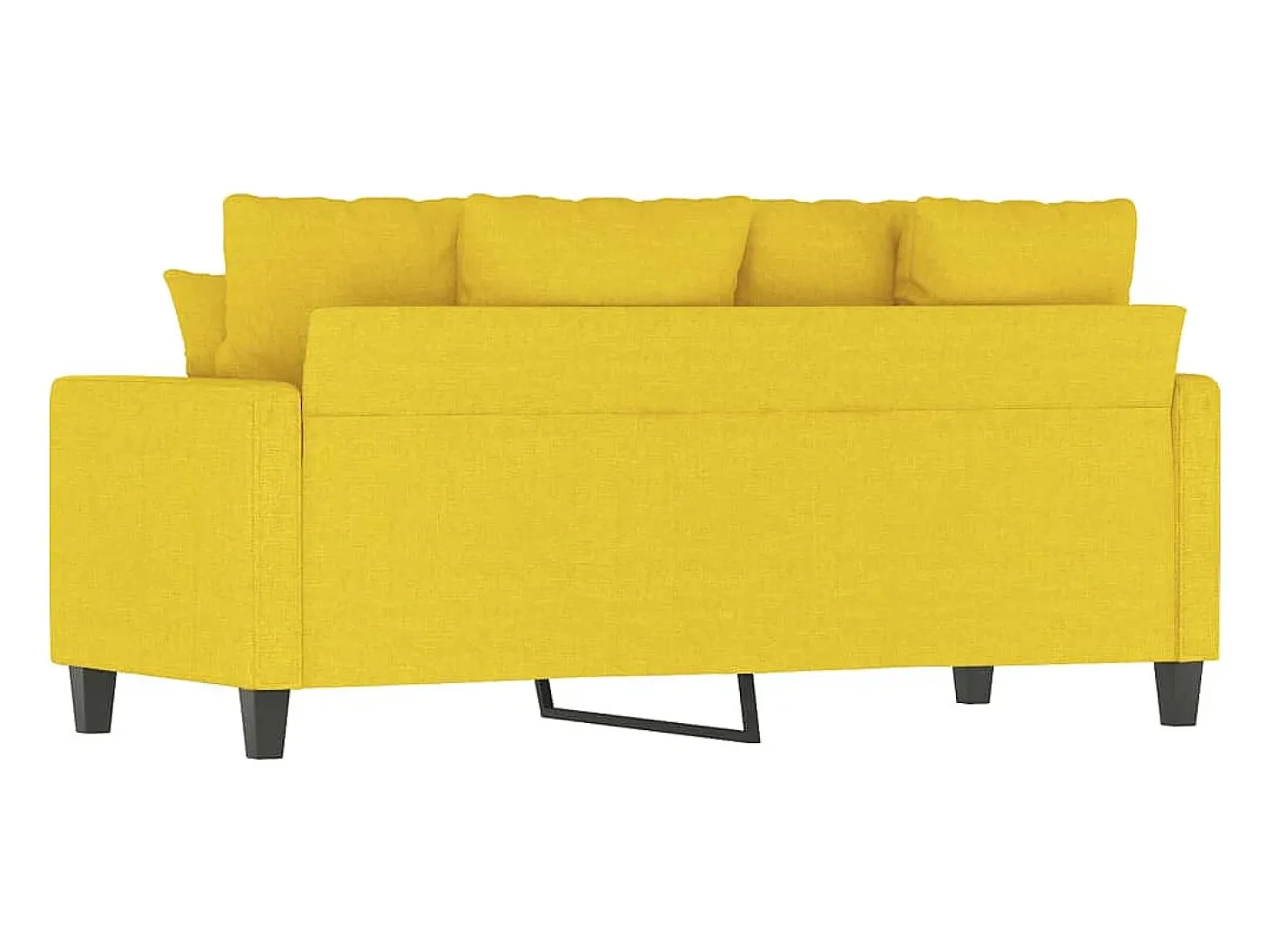 Sofá de 2 plazas de tela amarillo claro 140 cm